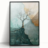 Abstract Cliffside Tree – Nature-Inspired Landscape Art Prints