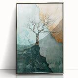 Abstract Cliffside Tree – Nature-Inspired Landscape Art Prints