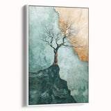 Abstract Cliffside Tree – Nature-Inspired Landscape Art Prints