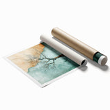 Abstract Cliffside Tree – Nature-Inspired Landscape Art Prints