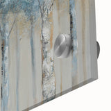 Minimalist Landscape Wall Art – Serene Gray Blue Birch Forest