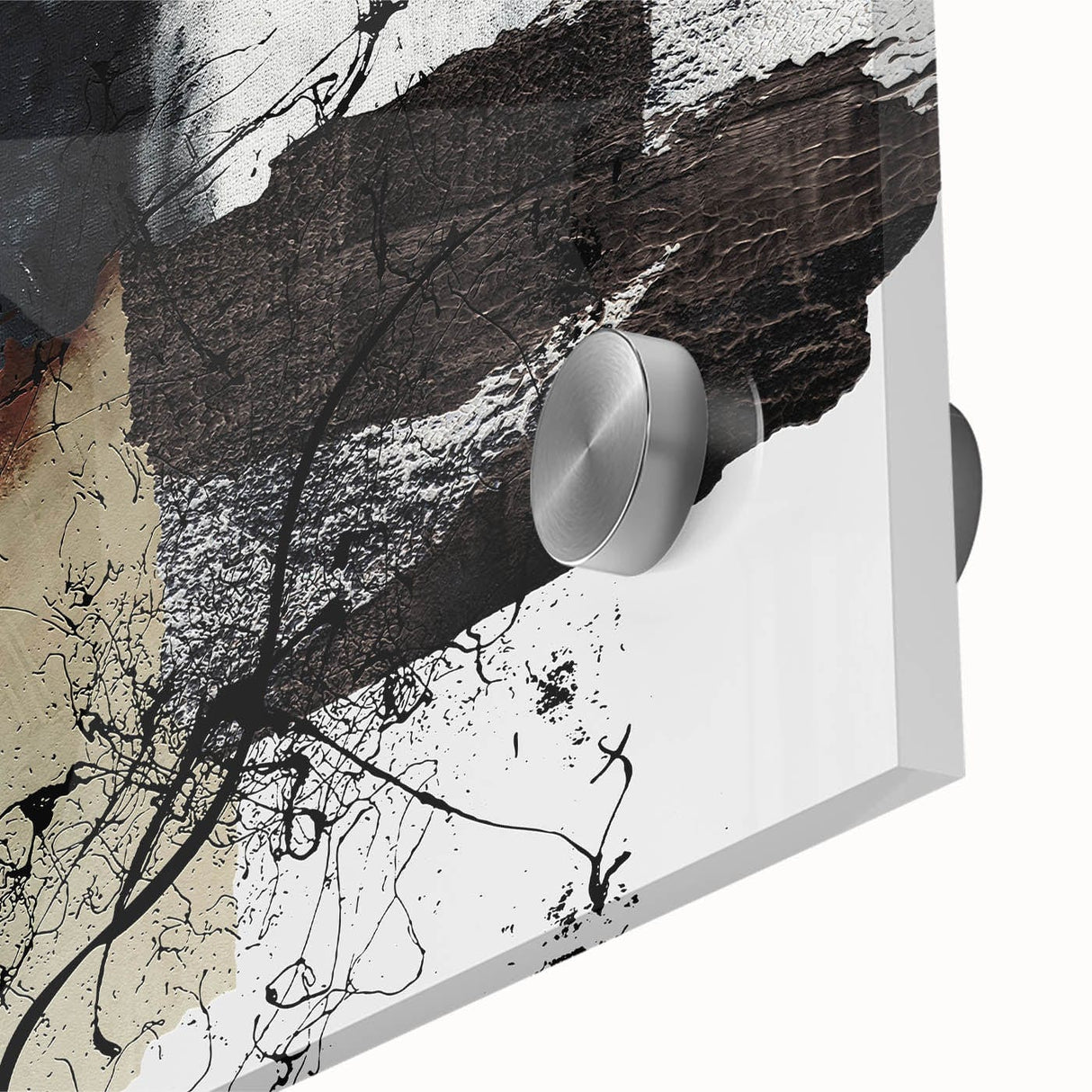 Moody Modern Wall Art – Abstract Canvas in Black, White & Brown