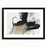 Moody Modern Wall Art – Abstract Canvas in Black, White & Brown