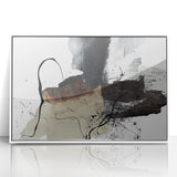 Moody Modern Wall Art – Abstract Canvas in Black, White & Brown