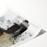 Moody Modern Wall Art – Abstract Canvas in Black, White & Brown