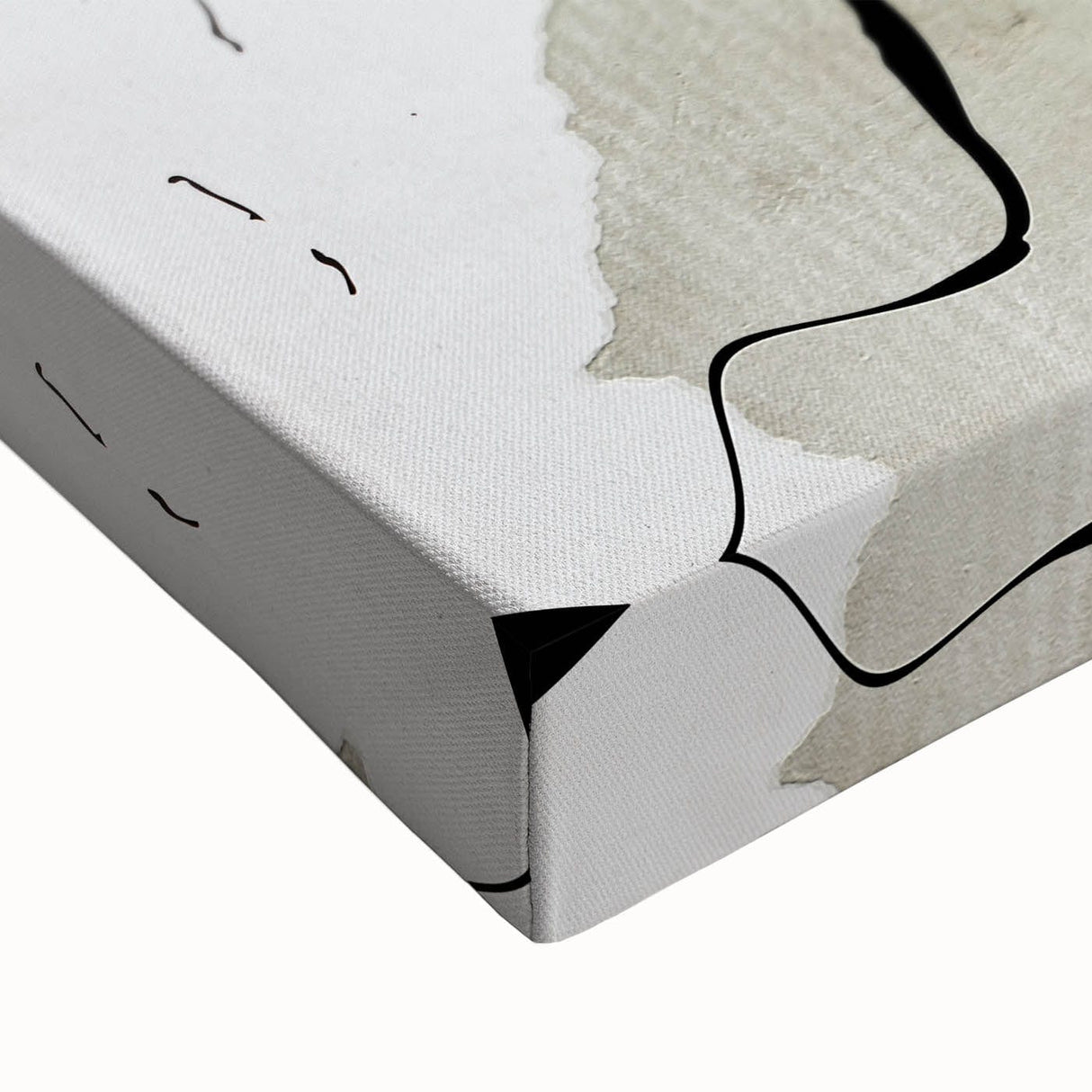 Moody Modern Wall Art – Abstract Canvas in Black, White & Brown
