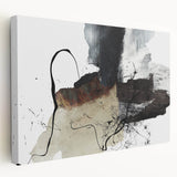 Moody Modern Wall Art – Abstract Canvas in Black, White & Brown