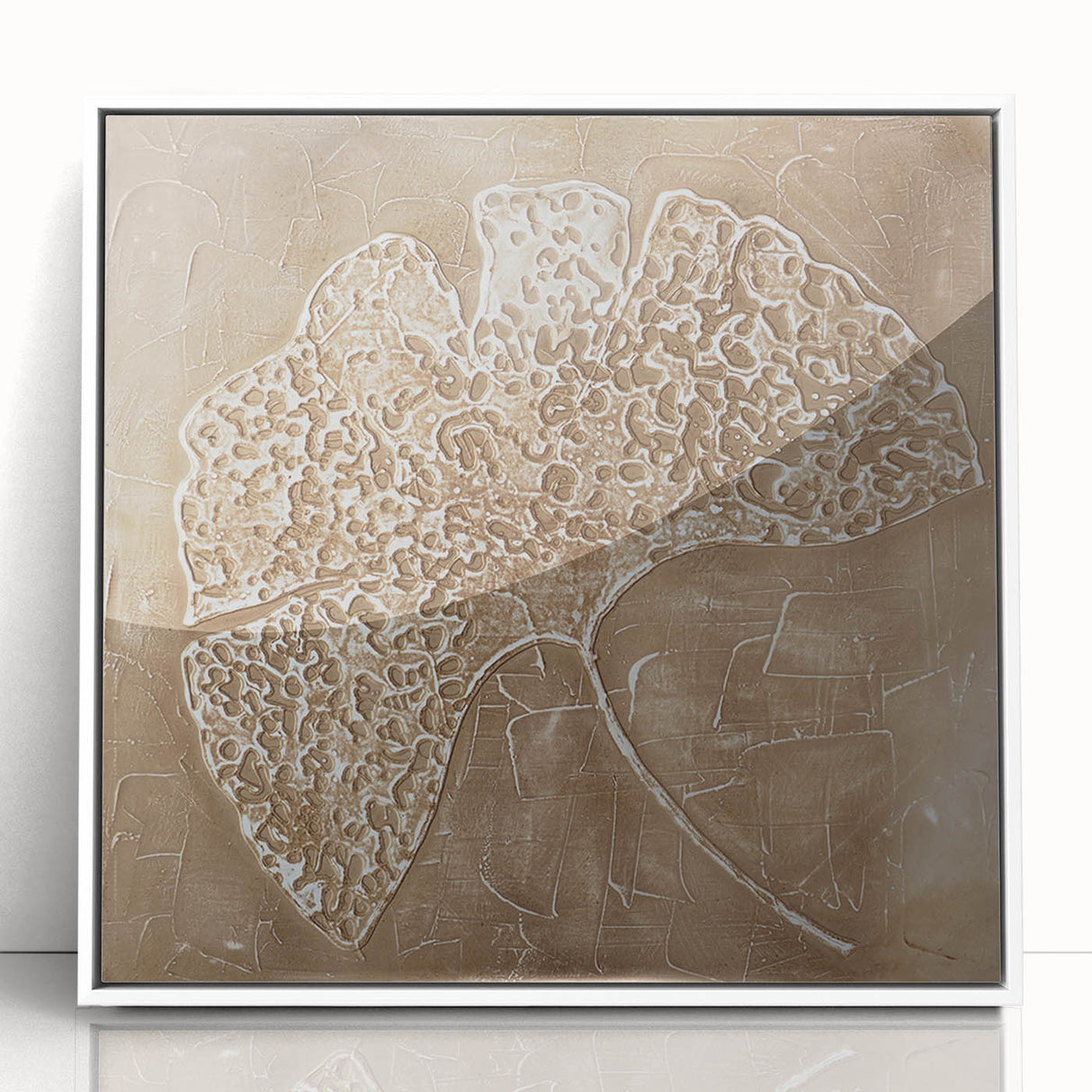 Serene Landscape Wall Art – Tranquil Nature Canvas Print in Beige