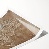 Serene Landscape Wall Art – Tranquil Nature Canvas Print in Beige