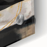 Modern Abstract Canvas Prints – Blue, Black, and Beige Brush Layers