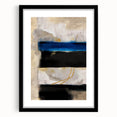Modern Abstract Canvas Prints – Blue, Black, and Beige Brush Layers