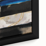 Modern Abstract Canvas Prints – Blue, Black, and Beige Brush Layers