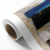 Modern Abstract Canvas Prints – Blue, Black, and Beige Brush Layers