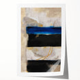 Modern Abstract Canvas Prints – Blue, Black, and Beige Brush Layers