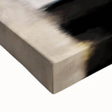 Modern Abstract Canvas Prints – Blue, Black, and Beige Brush Layers