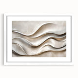 Sculpted Waves – Silver Fluid Abstract Wall Art in Soft Tones