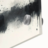 Large Black and White Abstract Wall Art - Monochrome Canvas Painting
