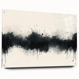 Large Black and White Abstract Wall Art - Monochrome Canvas Painting
