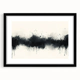 Large Black and White Abstract Wall Art - Monochrome Canvas Painting