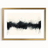 Large Black and White Abstract Wall Art - Monochrome Canvas Painting