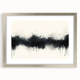 Large Black and White Abstract Wall Art - Monochrome Canvas Painting
