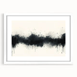 Large Black and White Abstract Wall Art - Monochrome Canvas Painting