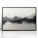 Large Black and White Abstract Wall Art - Monochrome Canvas Painting