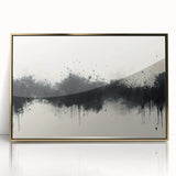 Large Black and White Abstract Wall Art - Monochrome Canvas Painting