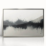 Large Black and White Abstract Wall Art - Monochrome Canvas Painting