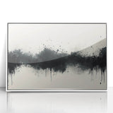Large Black and White Abstract Wall Art - Monochrome Canvas Painting