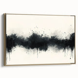 Large Black and White Abstract Wall Art - Monochrome Canvas Painting