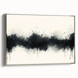 Large Black and White Abstract Wall Art - Monochrome Canvas Painting