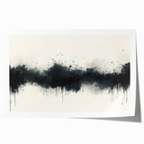 Large Black and White Abstract Wall Art - Monochrome Canvas Painting