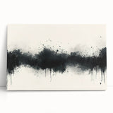 Large Black and White Abstract Wall Art - Monochrome Canvas Painting