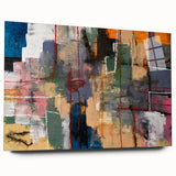 Geometric Abstract Art Prints – Urban Color Blocks & Linework