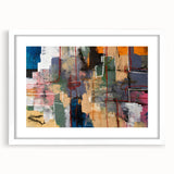 Geometric Abstract Art Prints – Urban Color Blocks & Linework