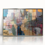 Geometric Abstract Art Prints – Urban Color Blocks & Linework