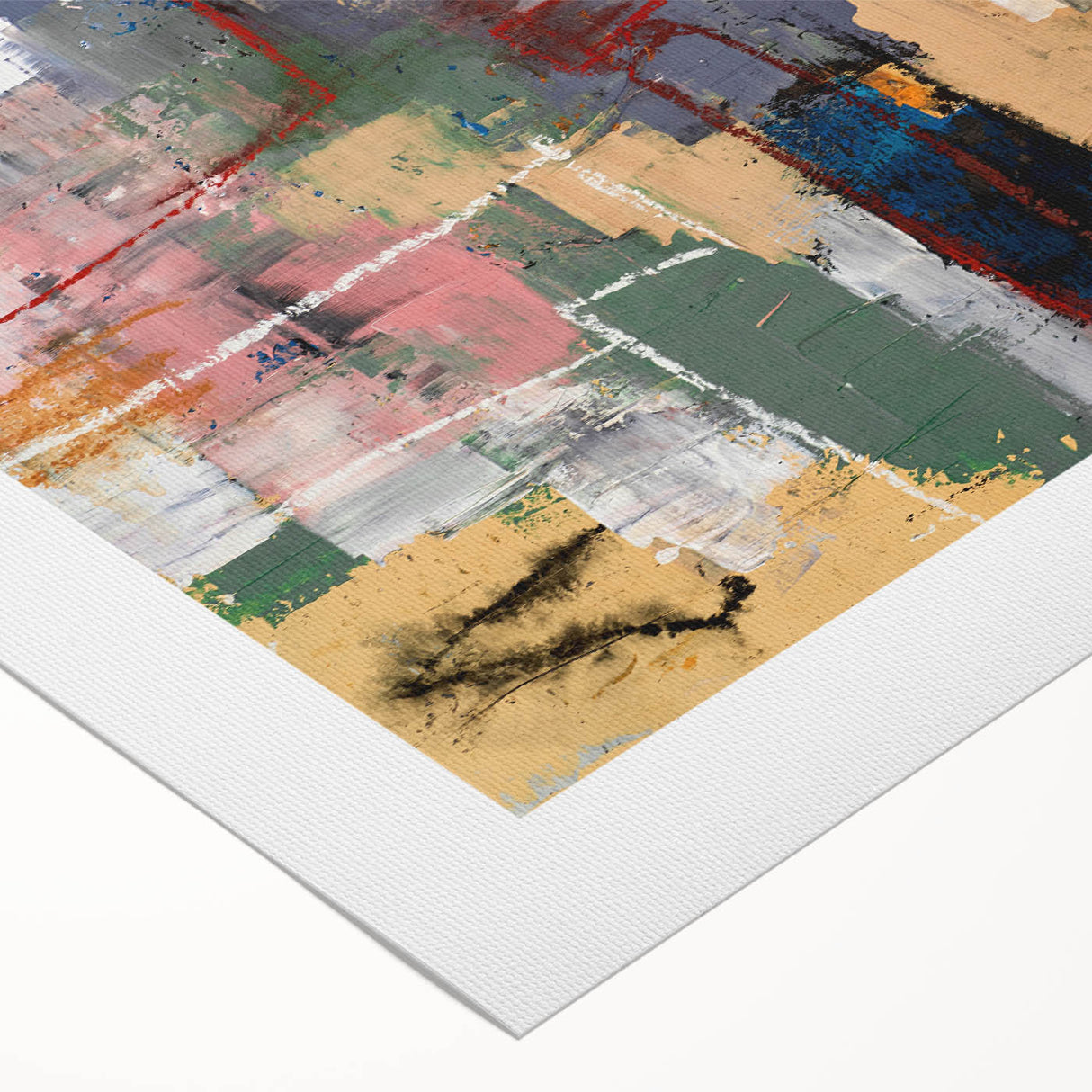 Geometric Abstract Art Prints – Urban Color Blocks & Linework