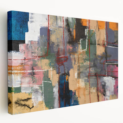 Geometric Abstract Art Prints – Urban Color Blocks & Linework
