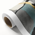Modern Abstract Wall Art - Black, Gray & Gold Geometric Print