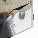 Moody Modern Wall Art – Abstract Canvas in Black, Beige & Gray