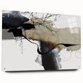 Moody Modern Wall Art – Abstract Canvas in Black, Beige & Gray