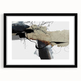 Moody Modern Wall Art – Abstract Canvas in Black, Beige & Gray