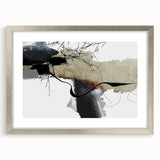 Moody Modern Wall Art – Abstract Canvas in Black, Beige & Gray