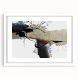 Moody Modern Wall Art – Abstract Canvas in Black, Beige & Gray