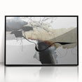 Moody Modern Wall Art – Abstract Canvas in Black, Beige & Gray