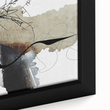 Moody Modern Wall Art – Abstract Canvas in Black, Beige & Gray