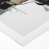 Moody Modern Wall Art – Abstract Canvas in Black, Beige & Gray