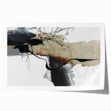 Moody Modern Wall Art – Abstract Canvas in Black, Beige & Gray