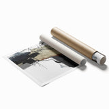 Moody Modern Wall Art – Abstract Canvas in Black, Beige & Gray